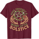 Have Yourself A Merry Little Solstice, Yule Holiday T-Shirt - T-Shirt | Maroon