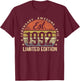 Est 1992 Limited Edition 33rd Birthday Gifts 33 Year Old T-Shirt - T-Shirt | Maroon