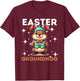 Easter Groundhog Day With Bunny Ears Fun T-Shirt - T-Shirt | Maroon