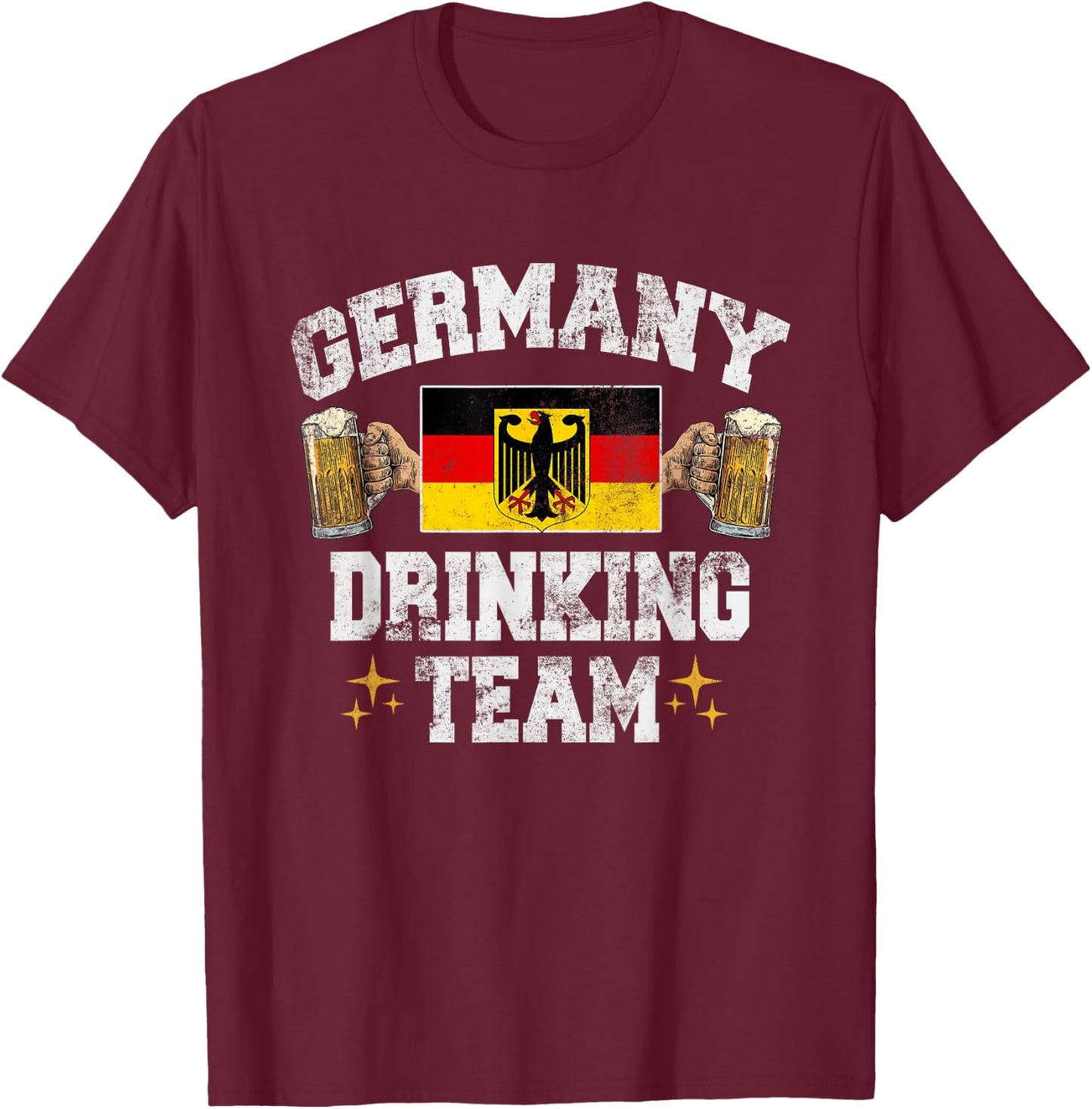 Germany Drinking Team Germany Beer Festivals Oktoberfest T-Shirt - T-Shirt | Maroon