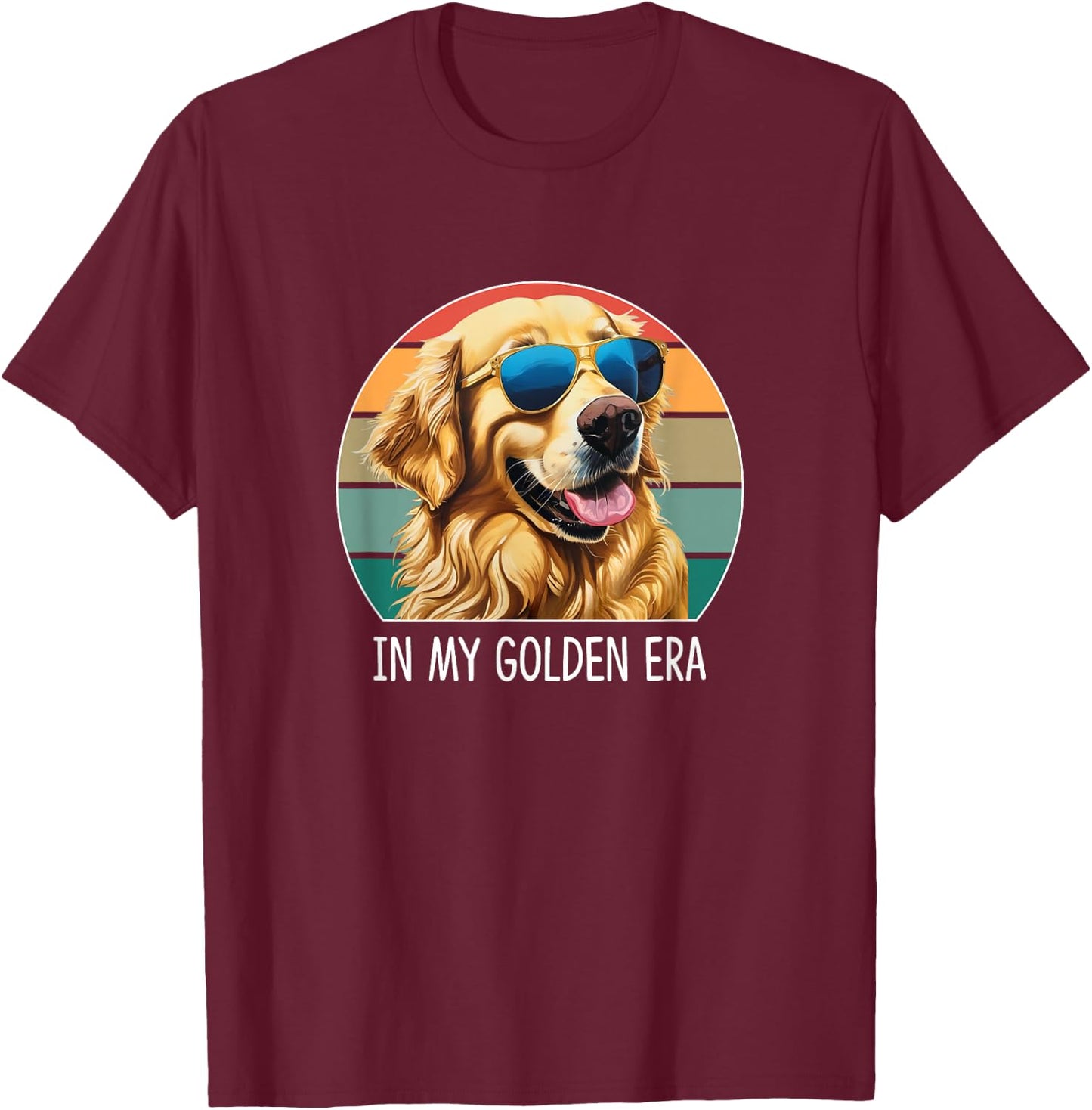 In My Golden Era - Golden Retriever T-Shirt - T-Shirt | Maroon