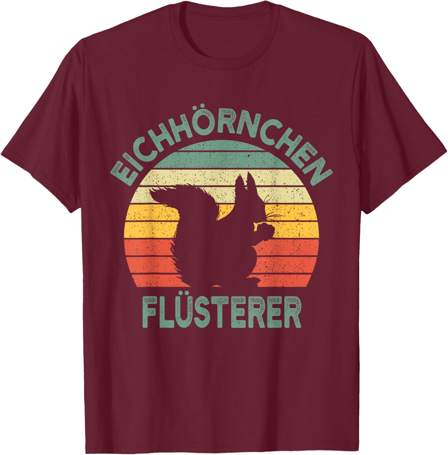 Squirrel Whisperer Vintage Funny Gift T-Shirt - T-Shirt | Maroon
