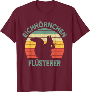 Squirrel Whisperer Vintage Funny Gift T-Shirt - T-Shirt | Maroon