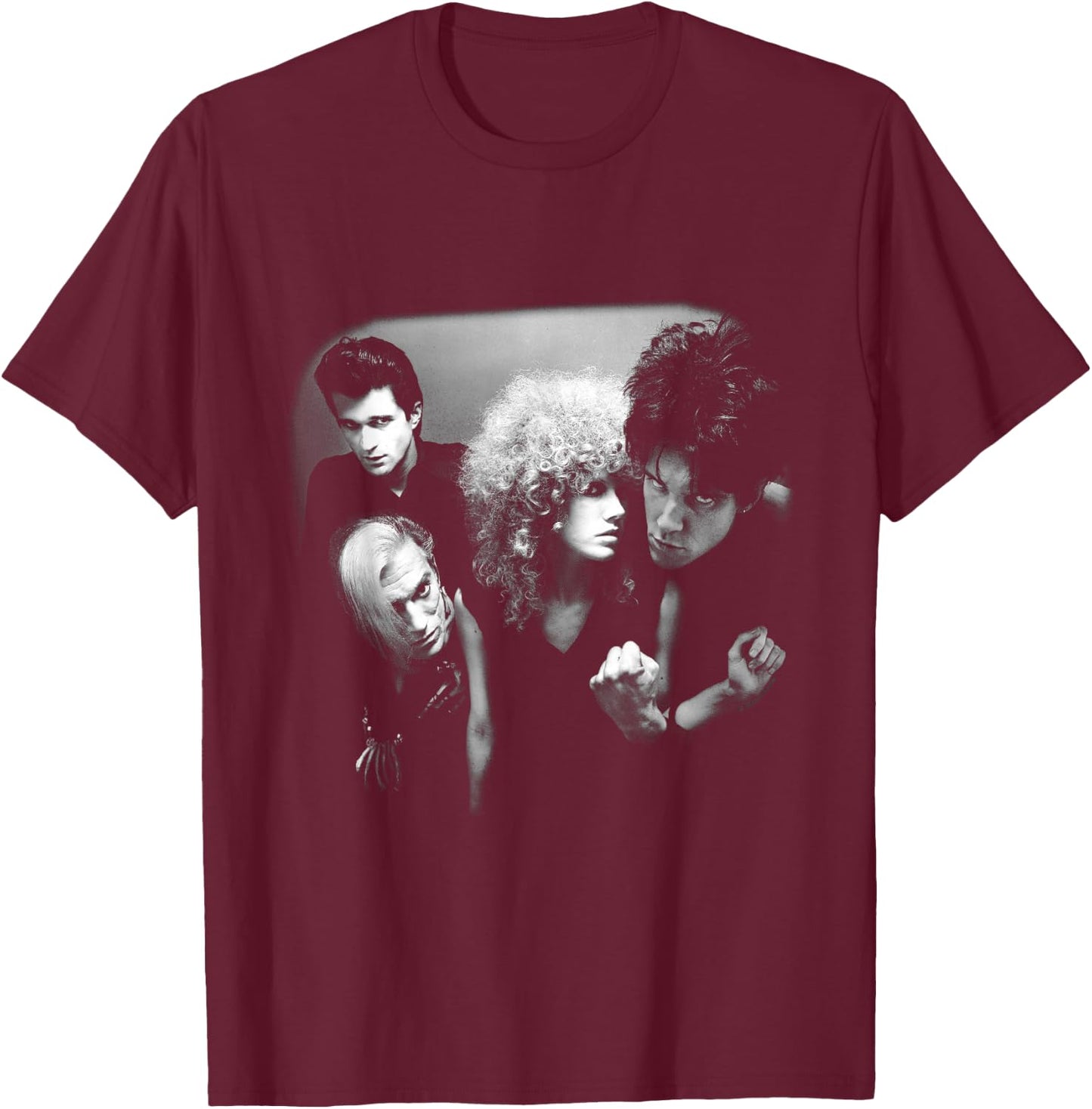The Cramps Punk Band Shoot by Simon Fowler , Black, S T-Shirt - T-Shirt | Maroon