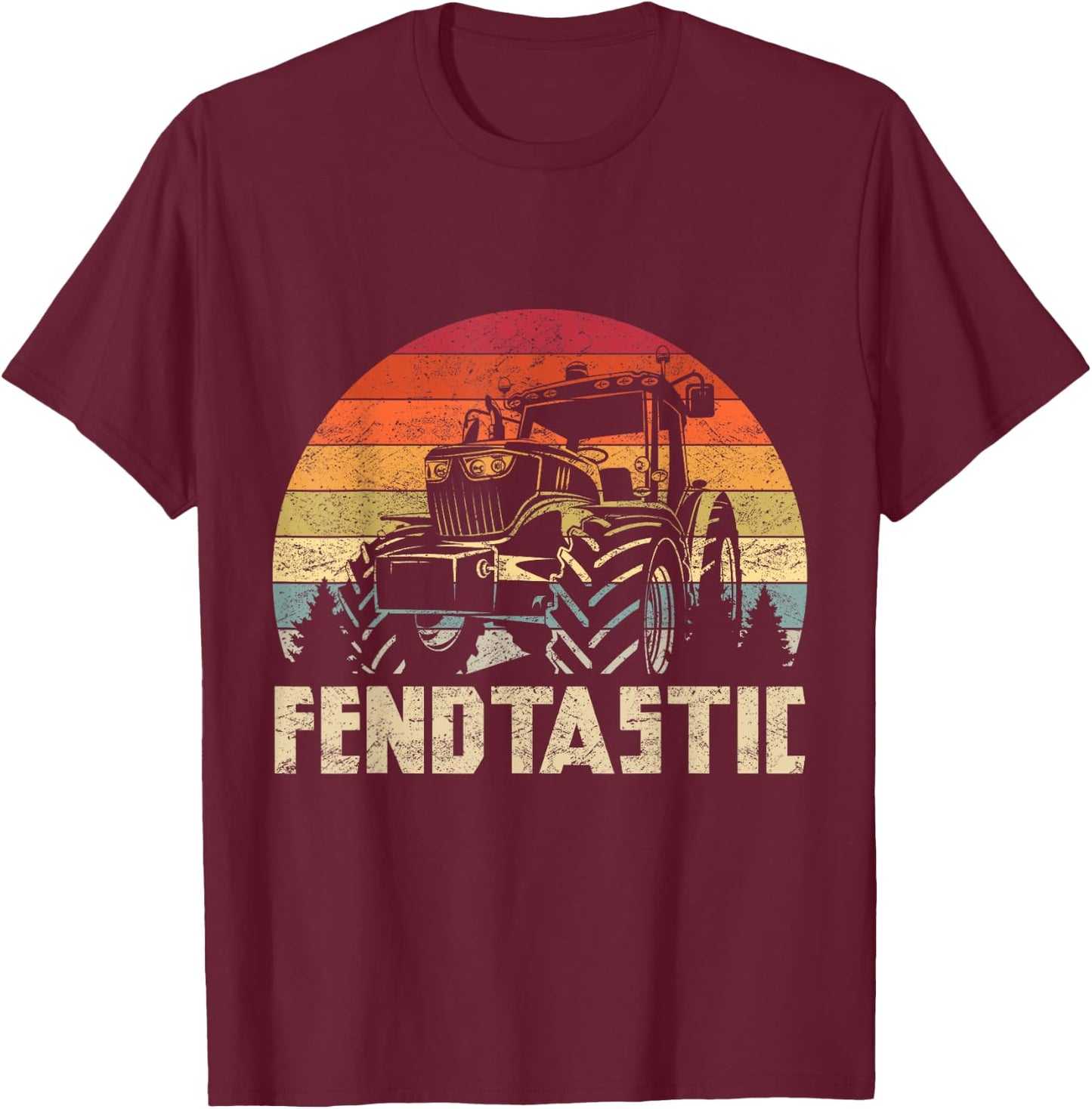 Fendtastic Geschenk für Herren Schwarz Klein EU 41.0 Rundhals-Ausschnitt Kurzarm Klassische Passform 100% Baumwolle Imported T-Shirt - T-Shirt | Maroon