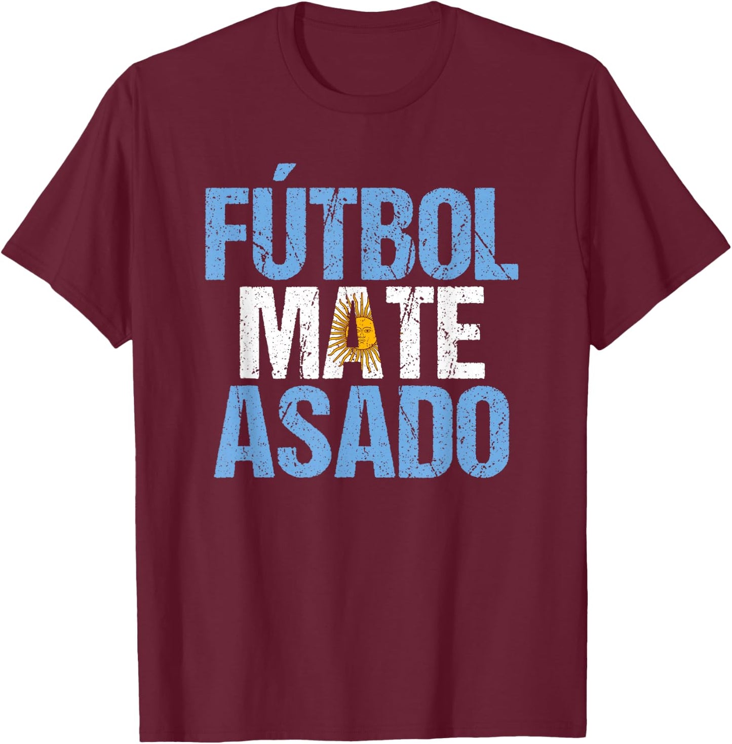 Fútbol Mate Asado Argentinischer Slang Argentinien T-Shirt - T-Shirt | Maroon
