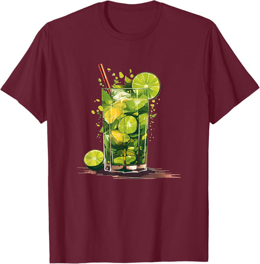 Beautiful Cocktail Party with this Brazil Caipirinha Costume , black T-Shirt - T-Shirt | Maroon