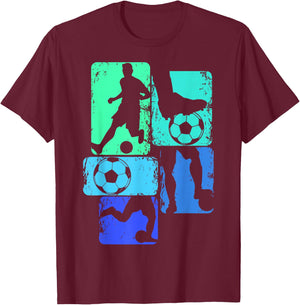 Football Player Boys Kids , black T-Shirt - T-Shirt | Maroon