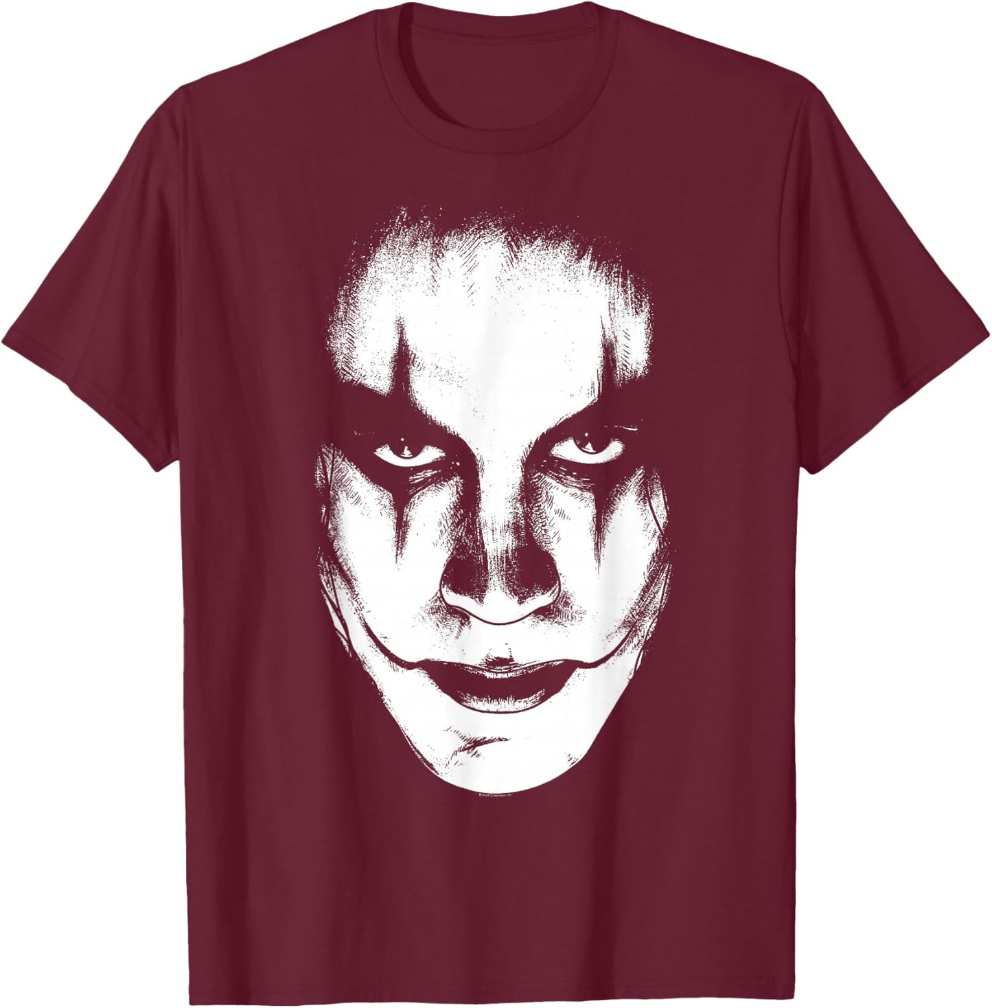 The Crow - Big Face , Black, S T-Shirt - T-Shirt | Maroon