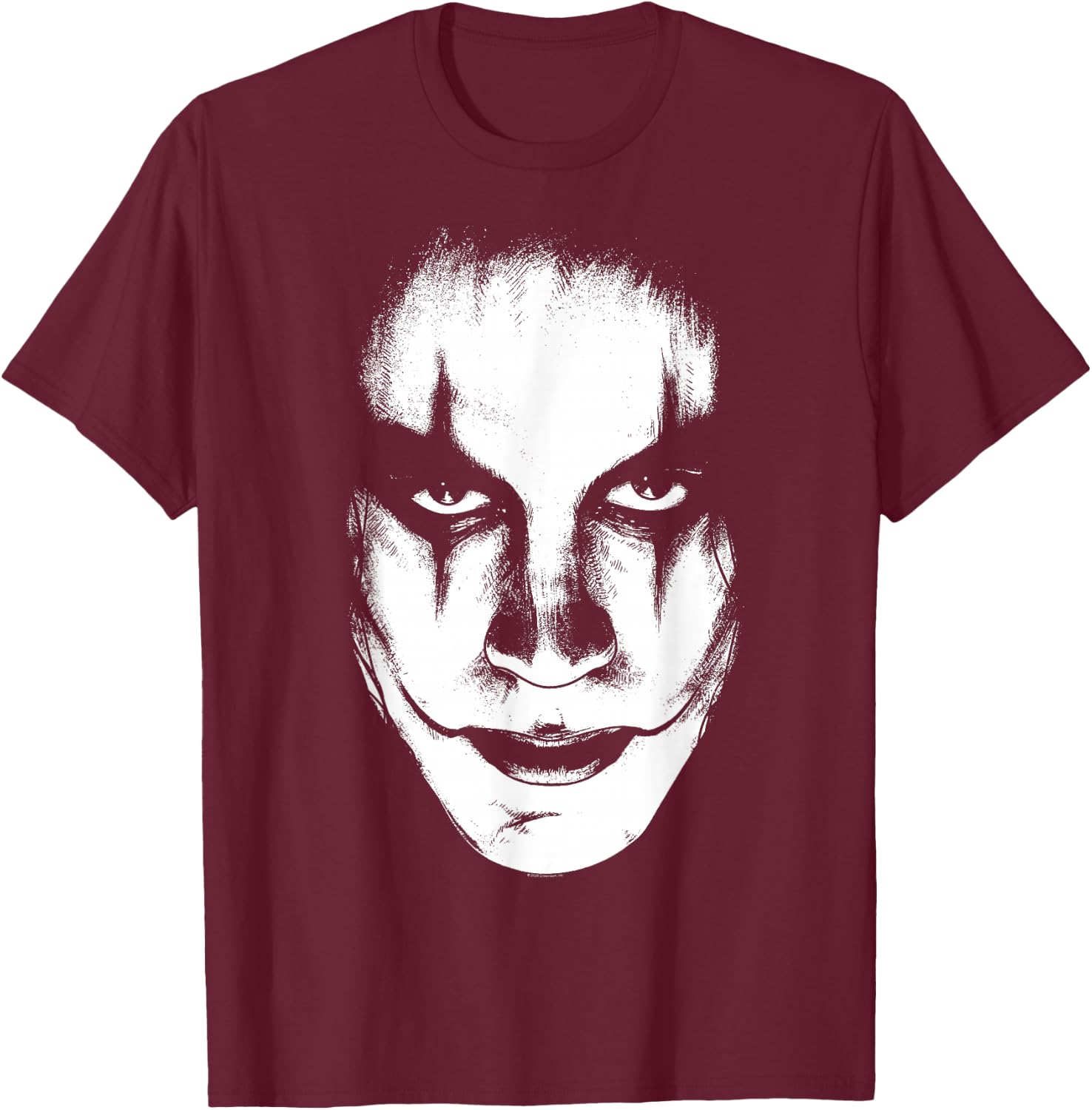 The Crow - Big Face , Black, S T-Shirt - T-Shirt | Maroon