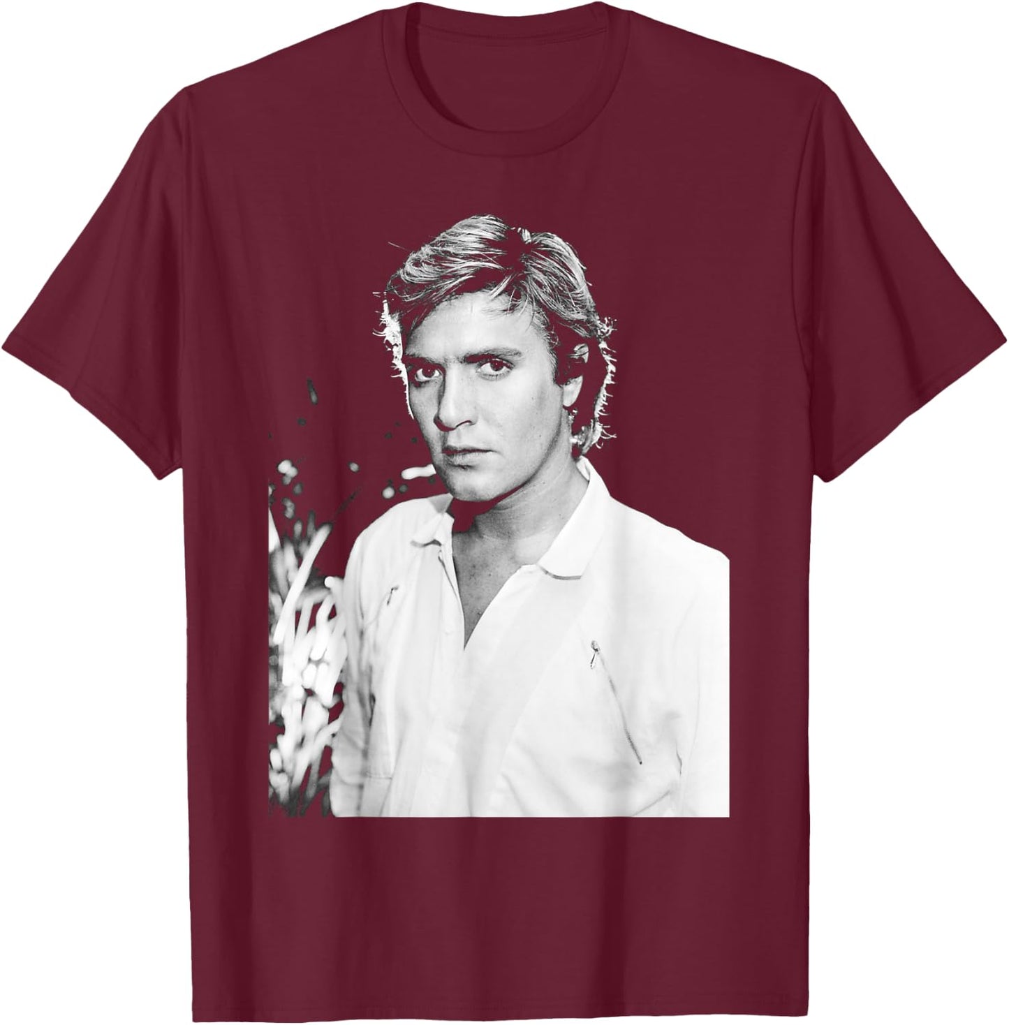 Duran Duran Lead Singer Simon Le Bon 1983 T-Shirt - T-Shirt | Maroon