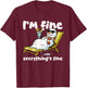 Funny Snowman Fine Summer Christmas in July Men Women Kids T-Shirt - T-Shirt | Maroon