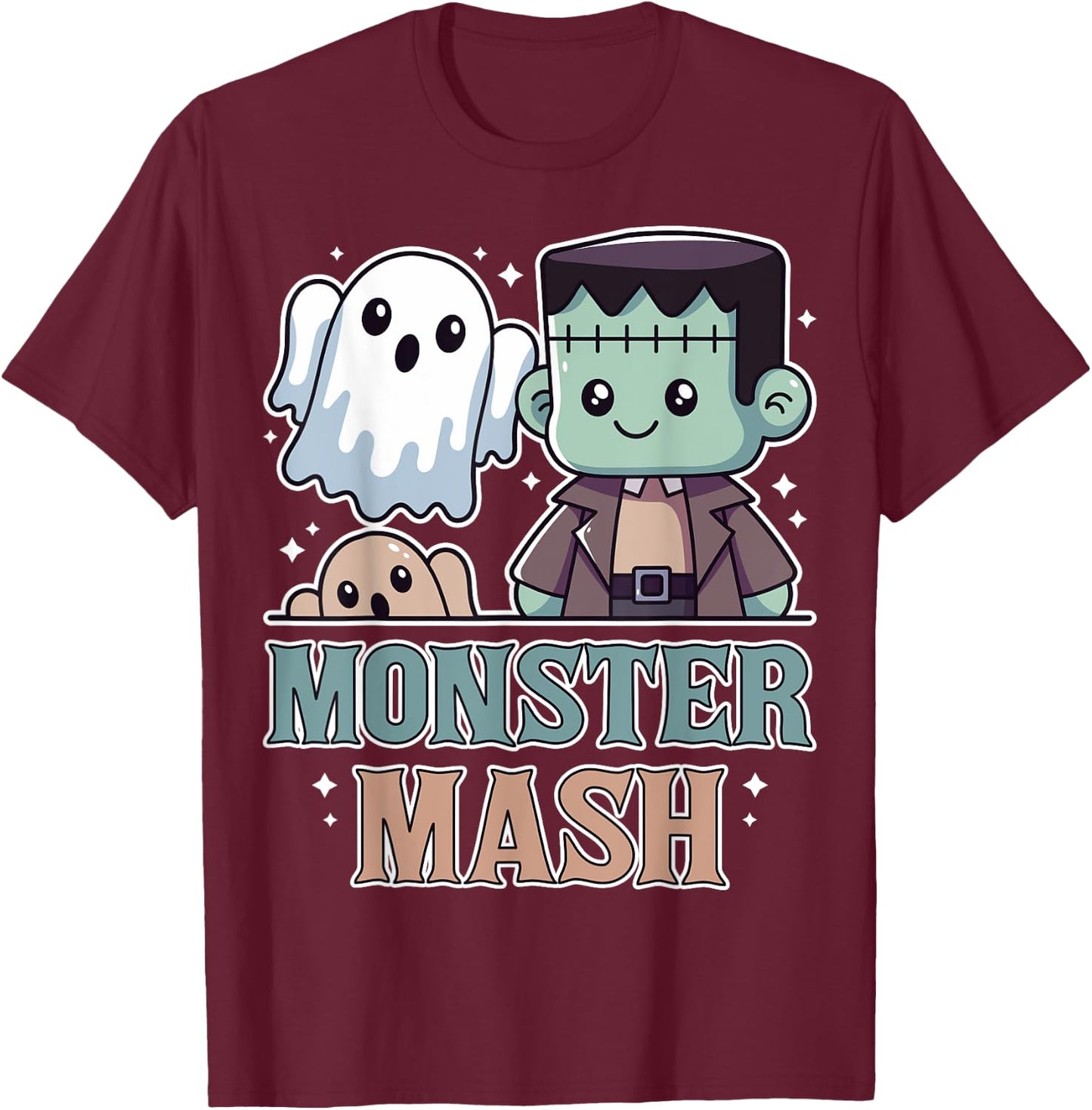 Monster Mash Halloween Funny Monster Spooky Kid Boy Girl T-Shirt - T-Shirt | Maroon