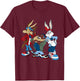 Looney Tunes Wiley, Bugs, Taz T-Shirt - T-Shirt | Maroon