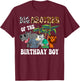 Big Brother of the Birthday Boy Zoo Bday Safari Celebration T-Shirt - T-Shirt | Maroon