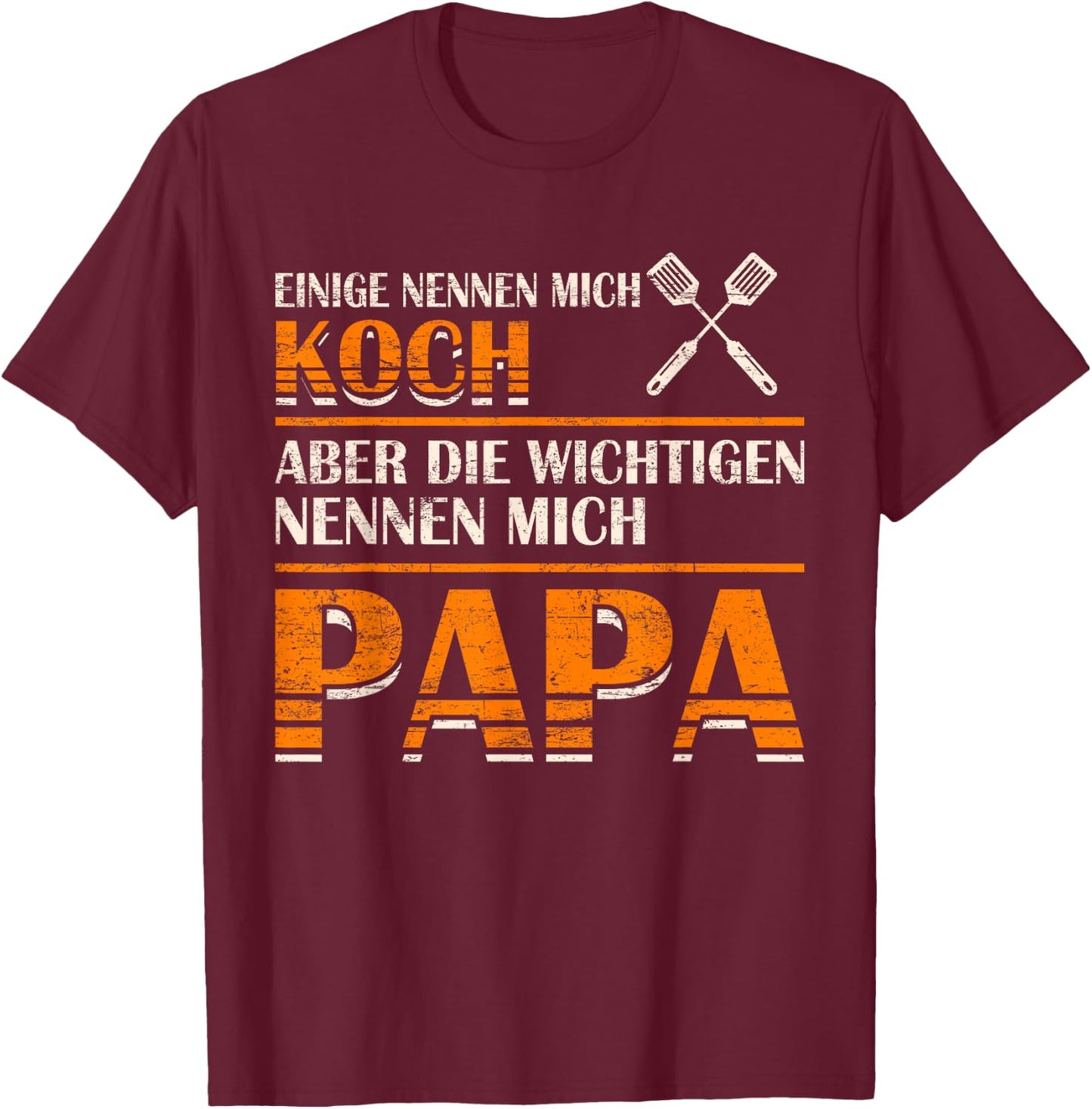 Bester Koch Kochender Papa Chefkoch Kochen T-Shirt - T-Shirt | Maroon