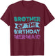 Brother The Birthday Mermaid Party Mermaid T-Shirt - T-Shirt | Maroon