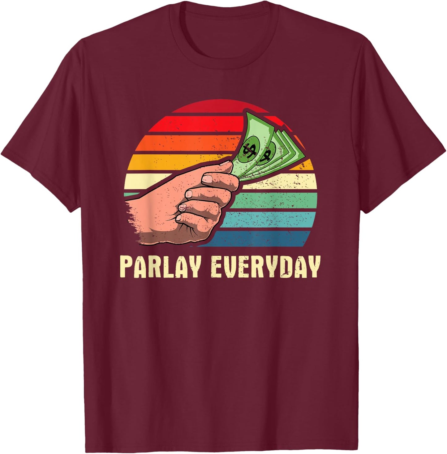 Parlay Betting Sports Betting Draft Picks Fantasy Football T-Shirt - T-Shirt | Maroon