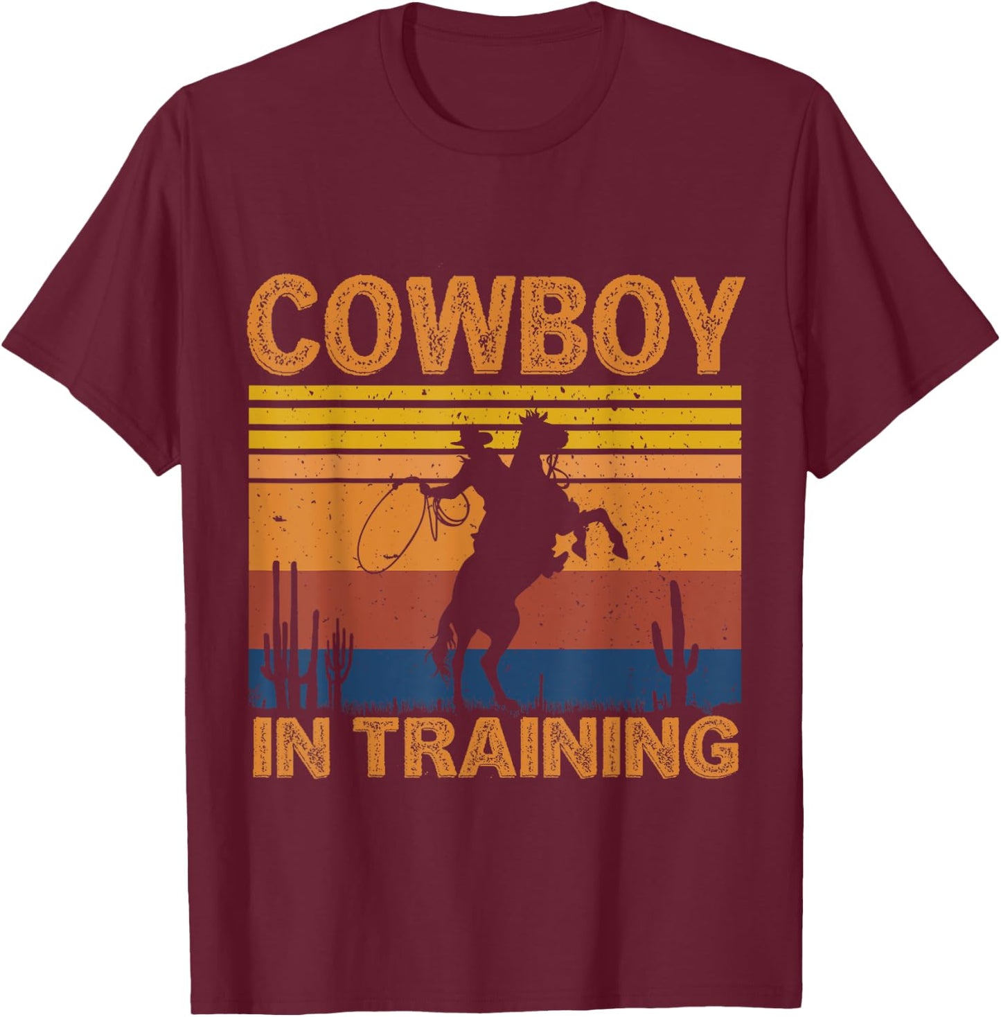 Cowboy in Training Future Rodeo Boy Horse Kids T-Shirt - T-Shirt | Maroon