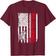 Reel Cool Grumpy Fishing American Flag Funny Grandpa T-Shirt - T-Shirt | Maroon