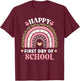 Happy First Day Of School Back To School Students And T-Shirt - T-Shirt | Maroon