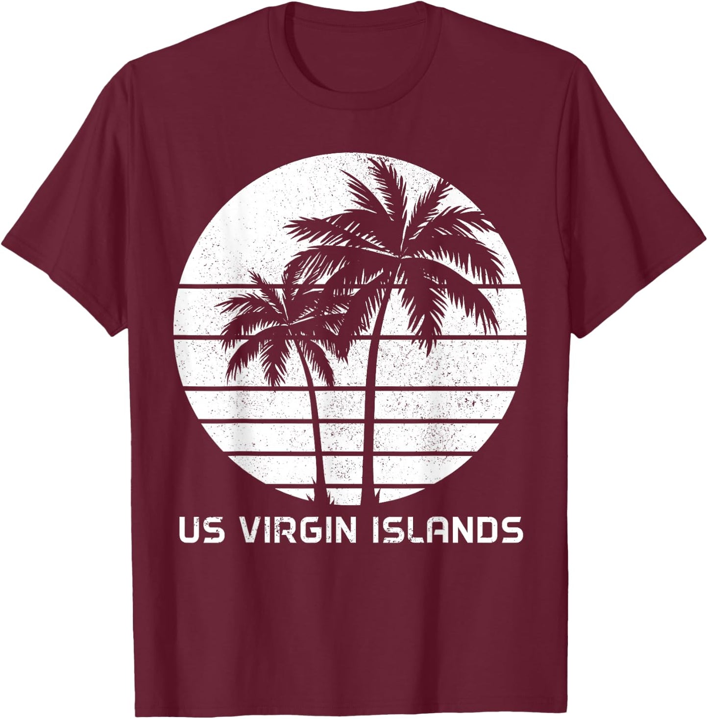 Vacances aux îles Vierges américaines | Pride Beach | USVI Vintage T-Shirt - T-Shirt | Maroon