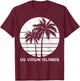 Vacances aux îles Vierges américaines | Pride Beach | USVI Vintage T-Shirt - T-Shirt | Maroon