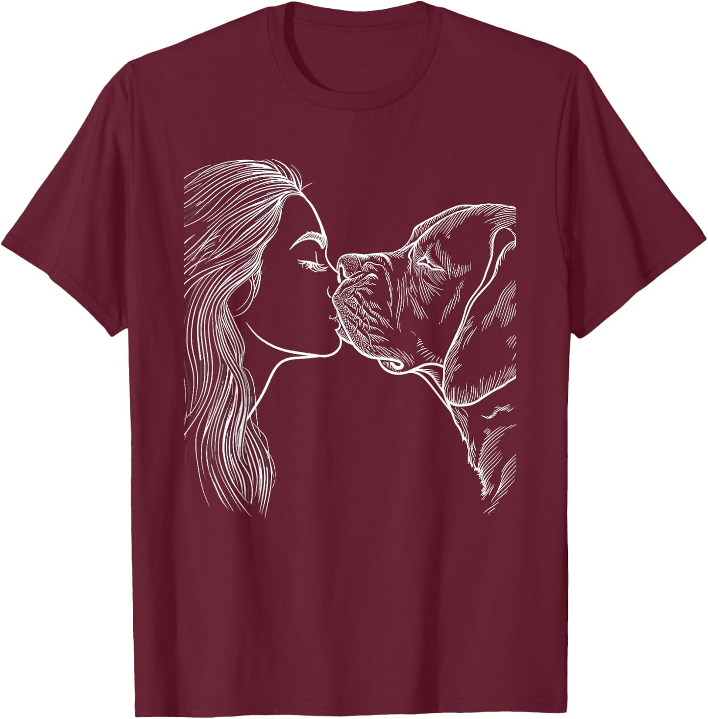 Mastiff Mom Dog Art English Mastiff Lover Mother's Day T-Shirt - T-Shirt | Maroon