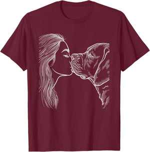 Mastiff Mom Dog Art English Mastiff Lover Mother's Day T-Shirt - T-Shirt | Maroon