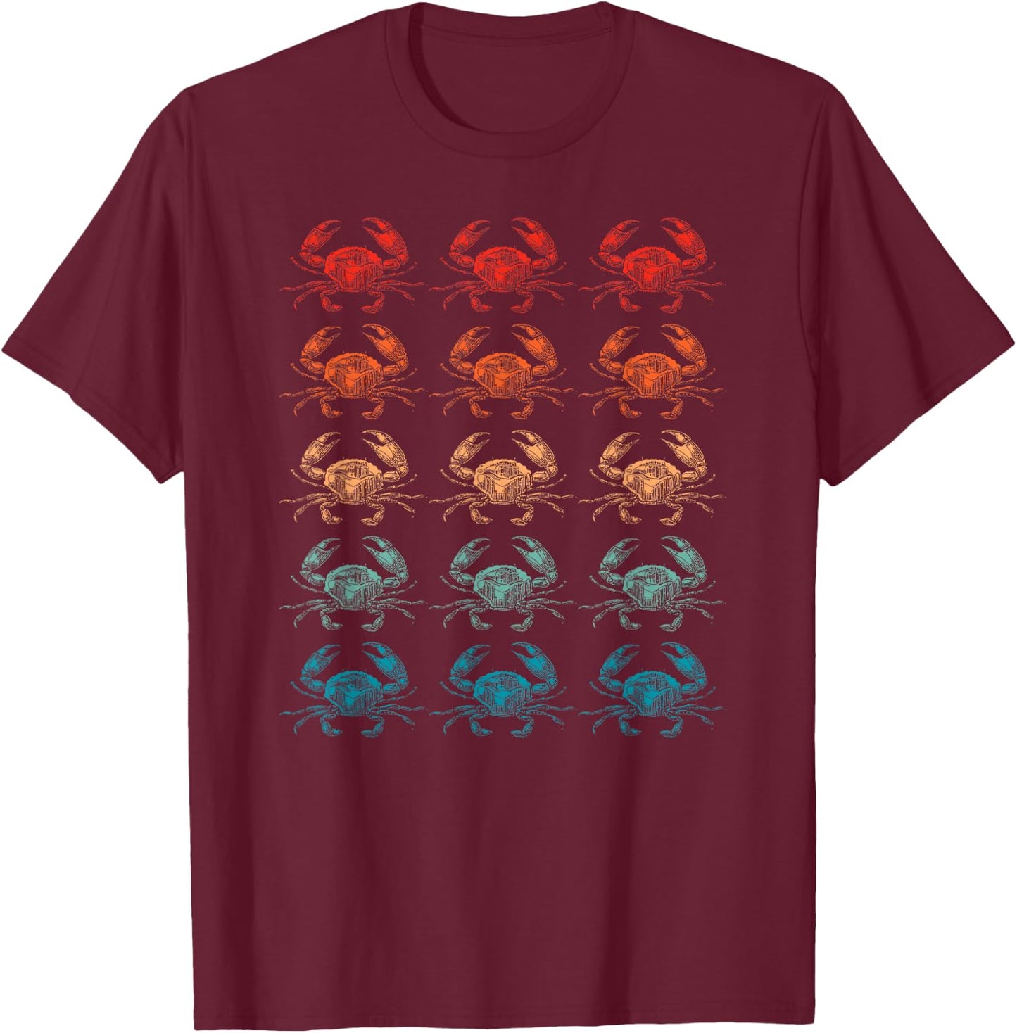 Retro Crabs Fishing Expert Crabbing Crab Lover T-Shirt - T-Shirt | Maroon