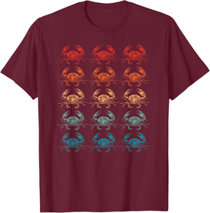 Retro Crabs Fishing Expert Crabbing Crab Lover T-Shirt - T-Shirt | Maroon