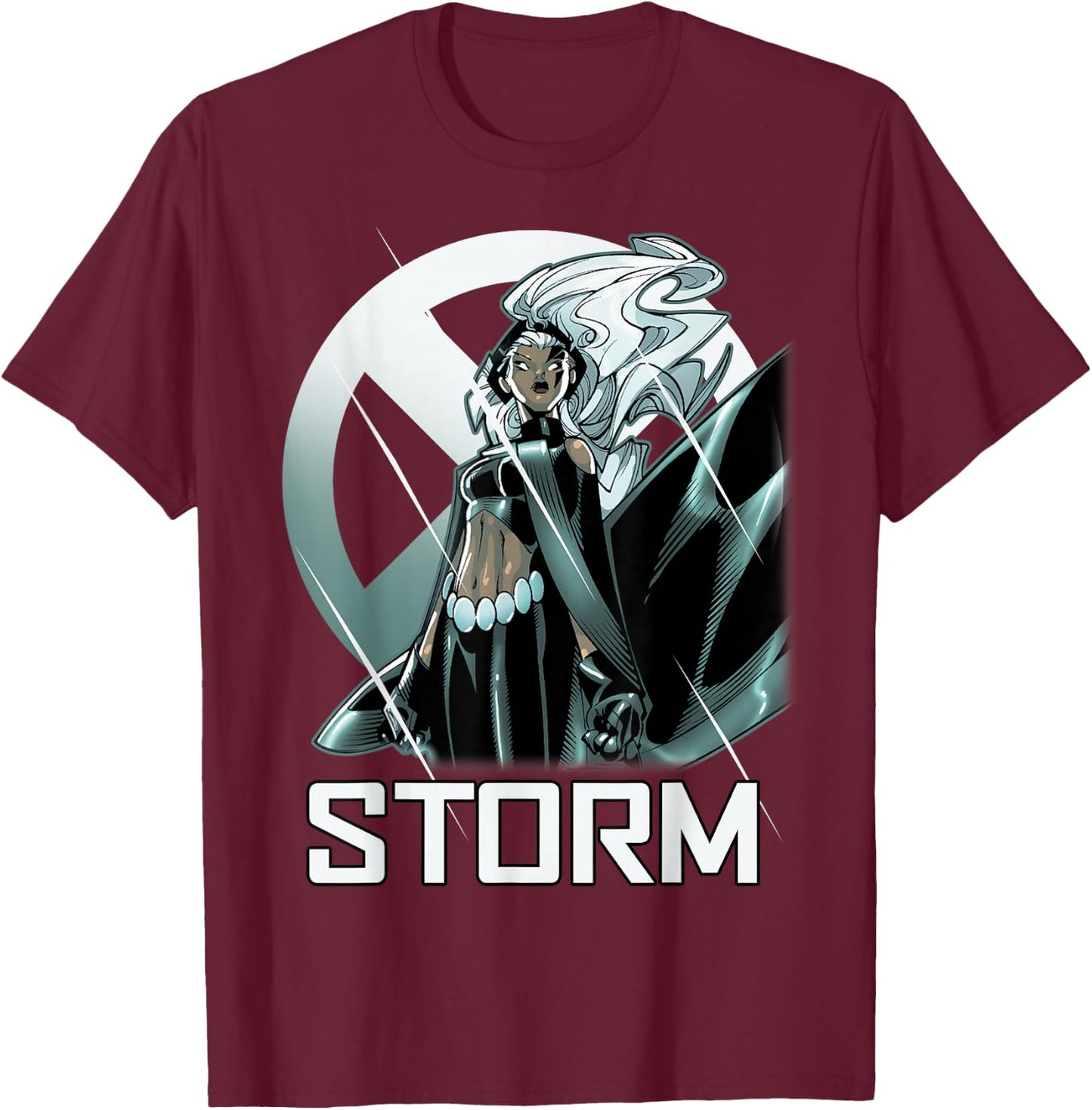 Marvel X-Men Storm The Calm Before Profile Graphic T-Shirt - T-Shirt | Maroon