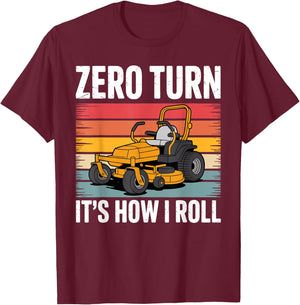 Zero Turn Mower Art Women Lawn Mower Zero Turn T-Shirt - T-Shirt | Maroon