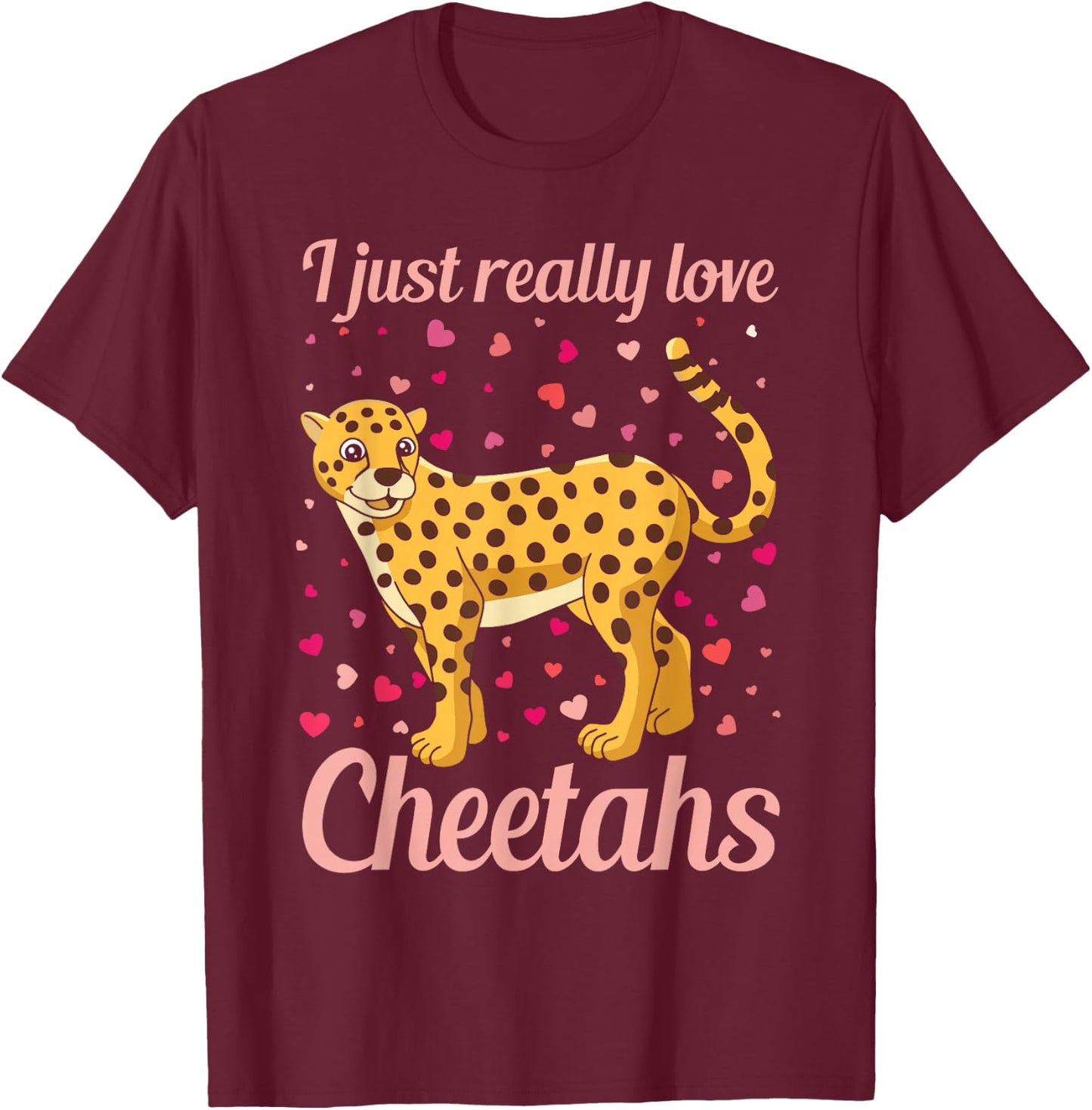 Leopard Cheetah Wild Cat T-Shirt - T-Shirt | Maroon