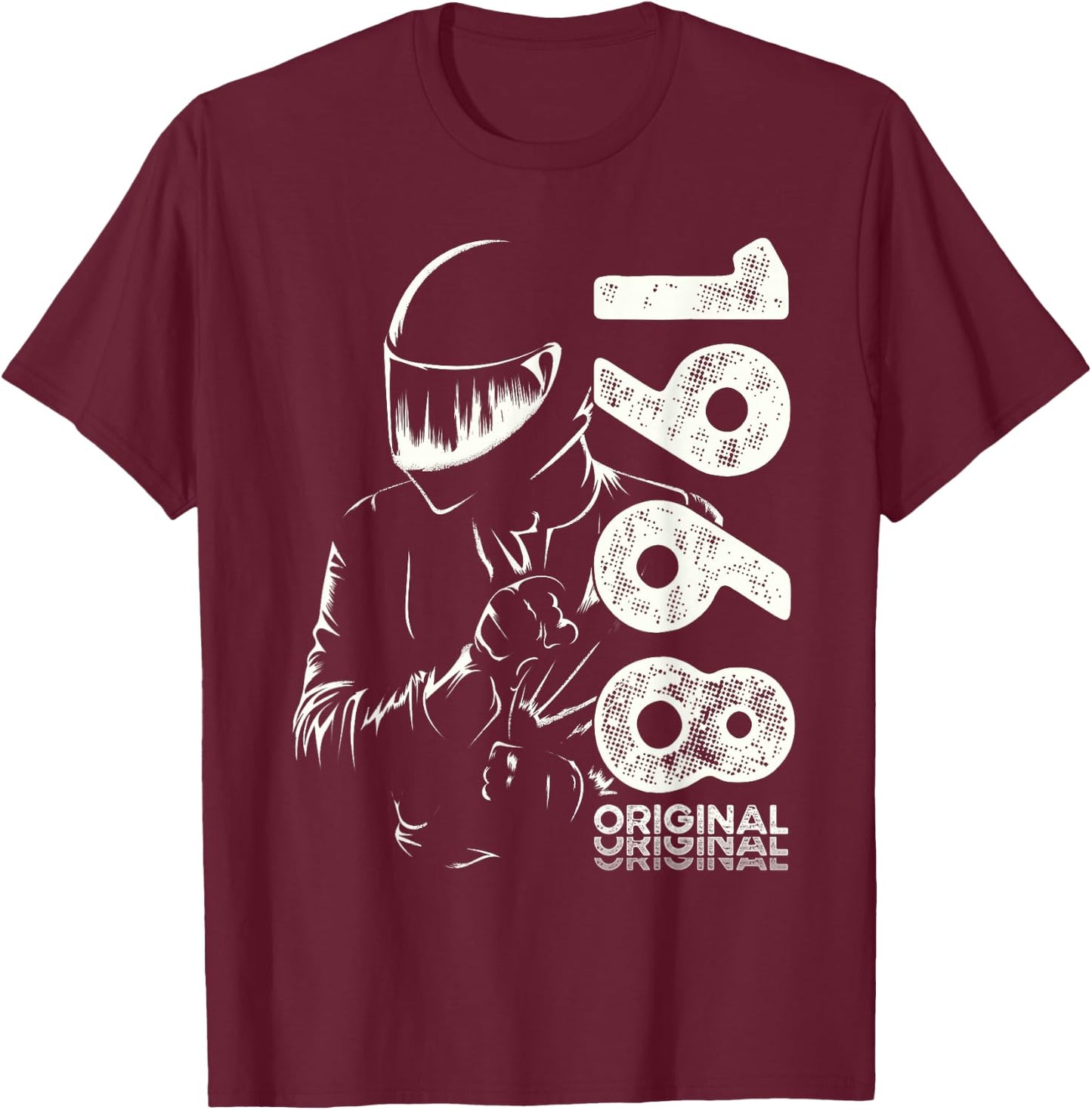 53rd Birthday Man Motorcycle Biker Biker 1968 T-Shirt - T-Shirt | Maroon