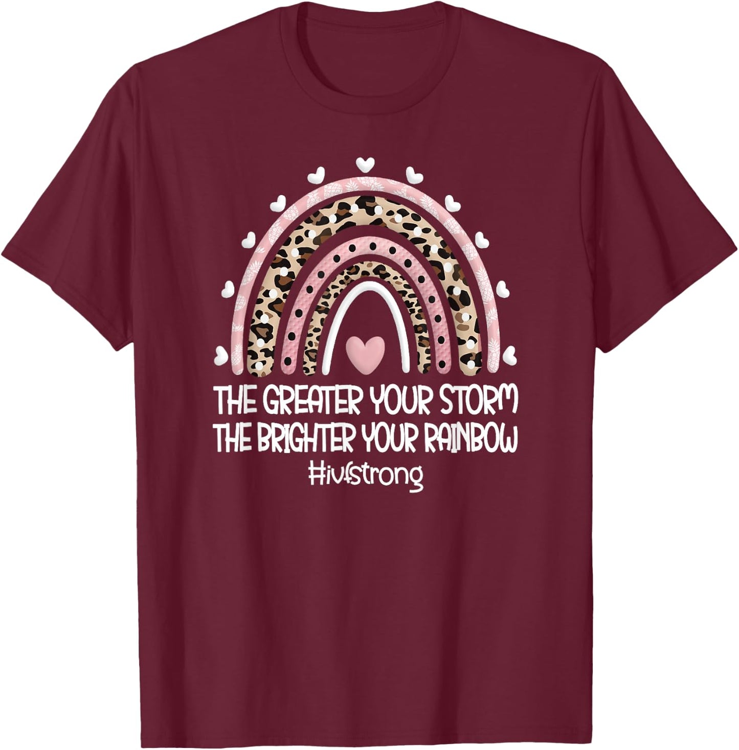 IVF Strong Rainbow IVF Transfer Day Retrieval Day IVF Mom T-Shirt - T-Shirt | Maroon