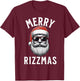 Merry Rizzmas Funny Christmas Teen Boys Kids Men Silly Santa T-Shirt - T-Shirt | Maroon