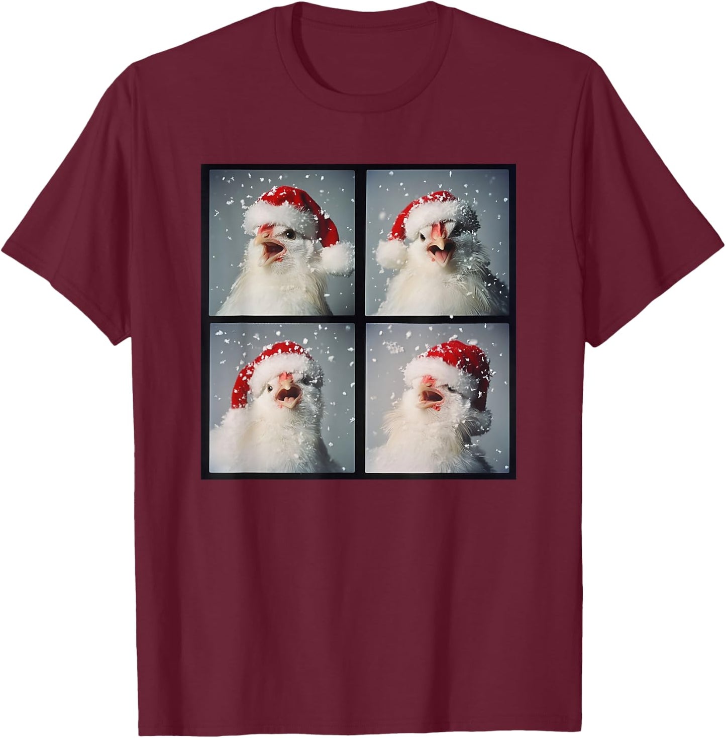 Chicken Farm Bird Men Kids Women Christmas Silkie Chicken T-Shirt - T-Shirt | Maroon
