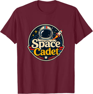 Space Cadet Future Astronaut Rocket T-Shirt - T-Shirt | Maroon