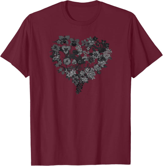 Flower Graphic Wildflower Floral Gardening Boys T-Shirt - T-Shirt | Maroon