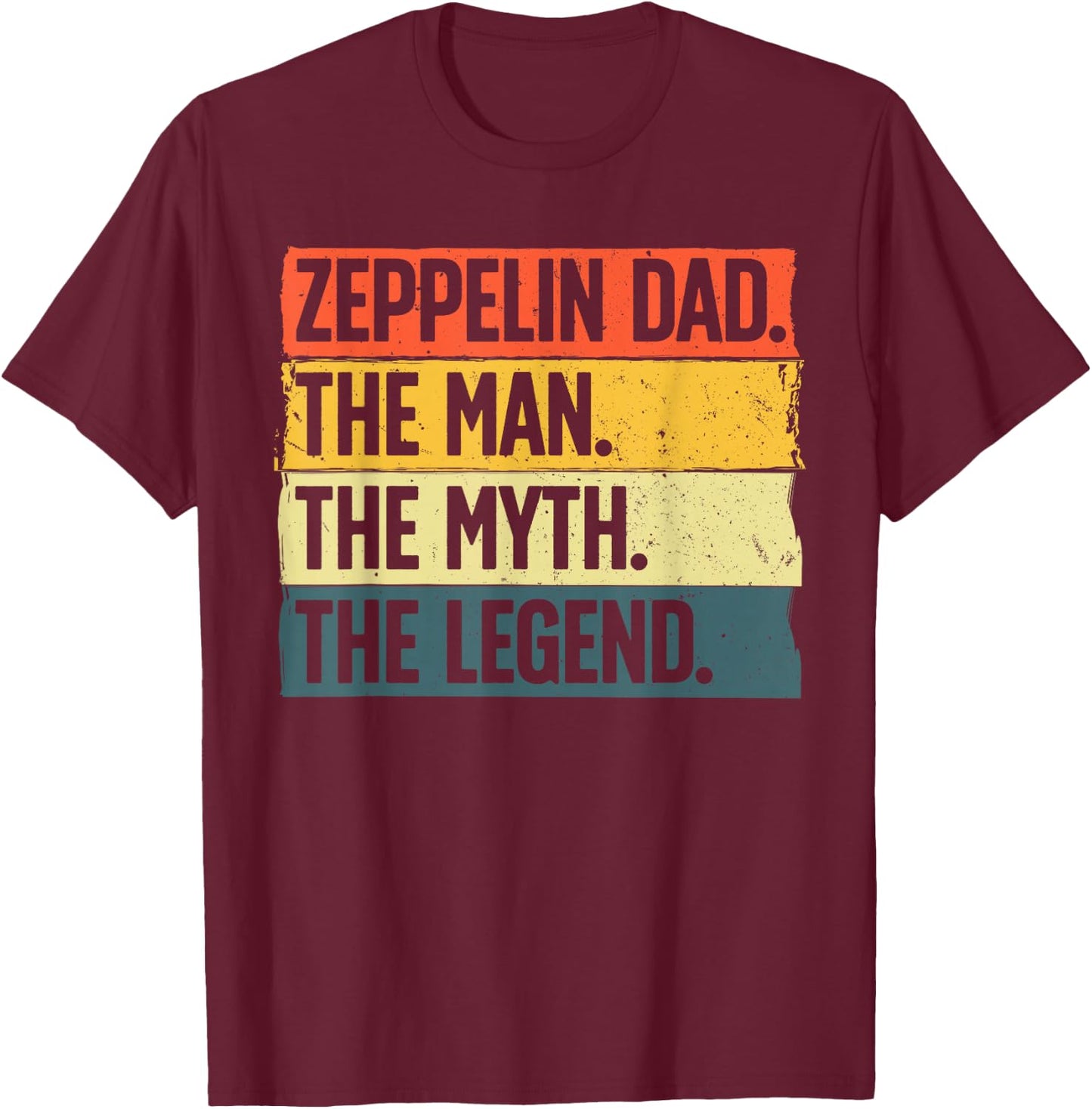 Cool Zeppelin Art for Dad Father Airship Dirigible Zeppelin T-Shirt - T-Shirt | Maroon