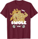 Swole Gym Swole Doge Meme Buff Doge Meme T-Shirt - T-Shirt | Maroon