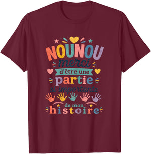 Cadeau Nounou Merci Original Nourrice Babysitter Enfants T-Shirt - T-Shirt | Maroon