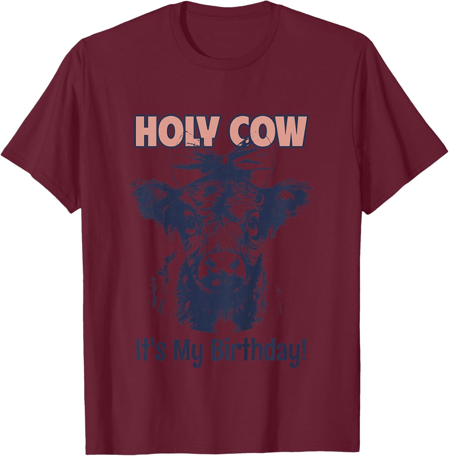Bday Moo Kids T-Shirt - T-Shirt | Maroon