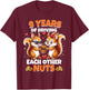 9th Wedding Anniversary 9 Years Of Driving Each Other Nuts T-Shirt - T-Shirt | Maroon