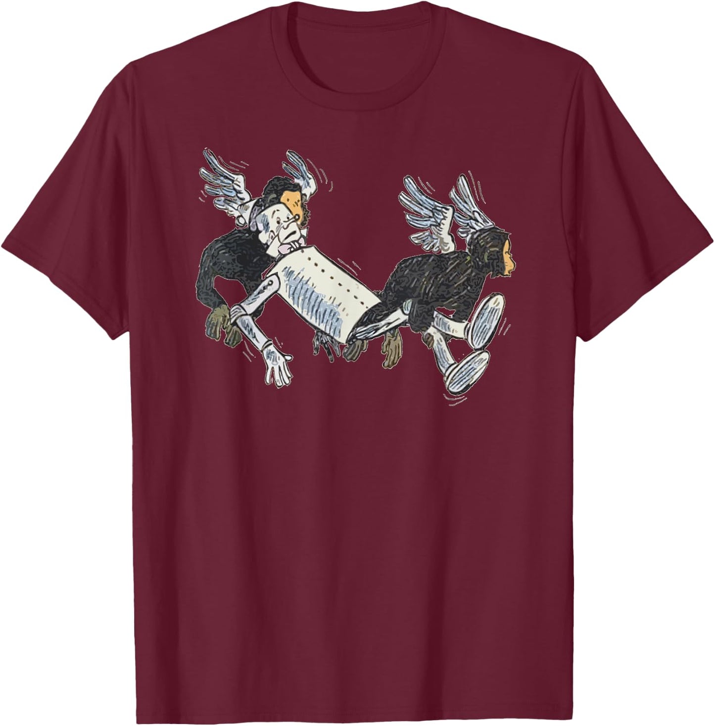Retro Tin Man Shirt Art-Tinman Wizard Of OZ Flying Monkeys T-Shirt - T-Shirt | Maroon