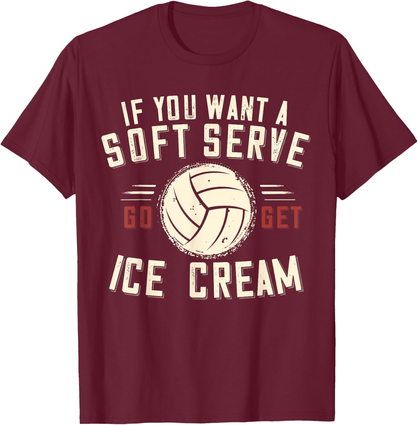 Funny Volleyball For Girls Teens Women Volleyball T-Shirt - T-Shirt | Maroon
