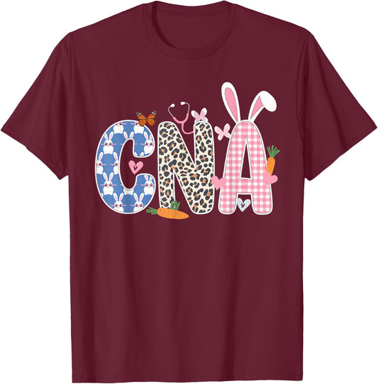 CNA Bunny Women Easter Day for Nurses & Easter Lovers Women T-Shirt - T-Shirt | Maroon