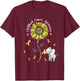 Be Kind Elephant Sunflower Childhood Cancer Awareness T-Shirt - T-Shirt | Maroon