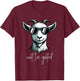 Wait I'm goated, cool goat with Sunglasses T-Shirt - T-Shirt | Maroon